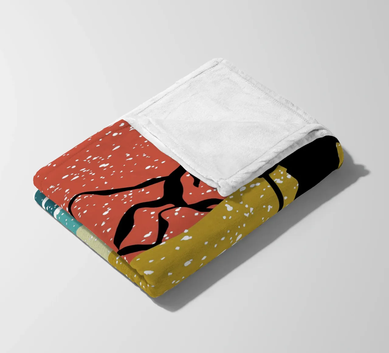 hiking Shilouette retro design coperta in pile da rivariahill