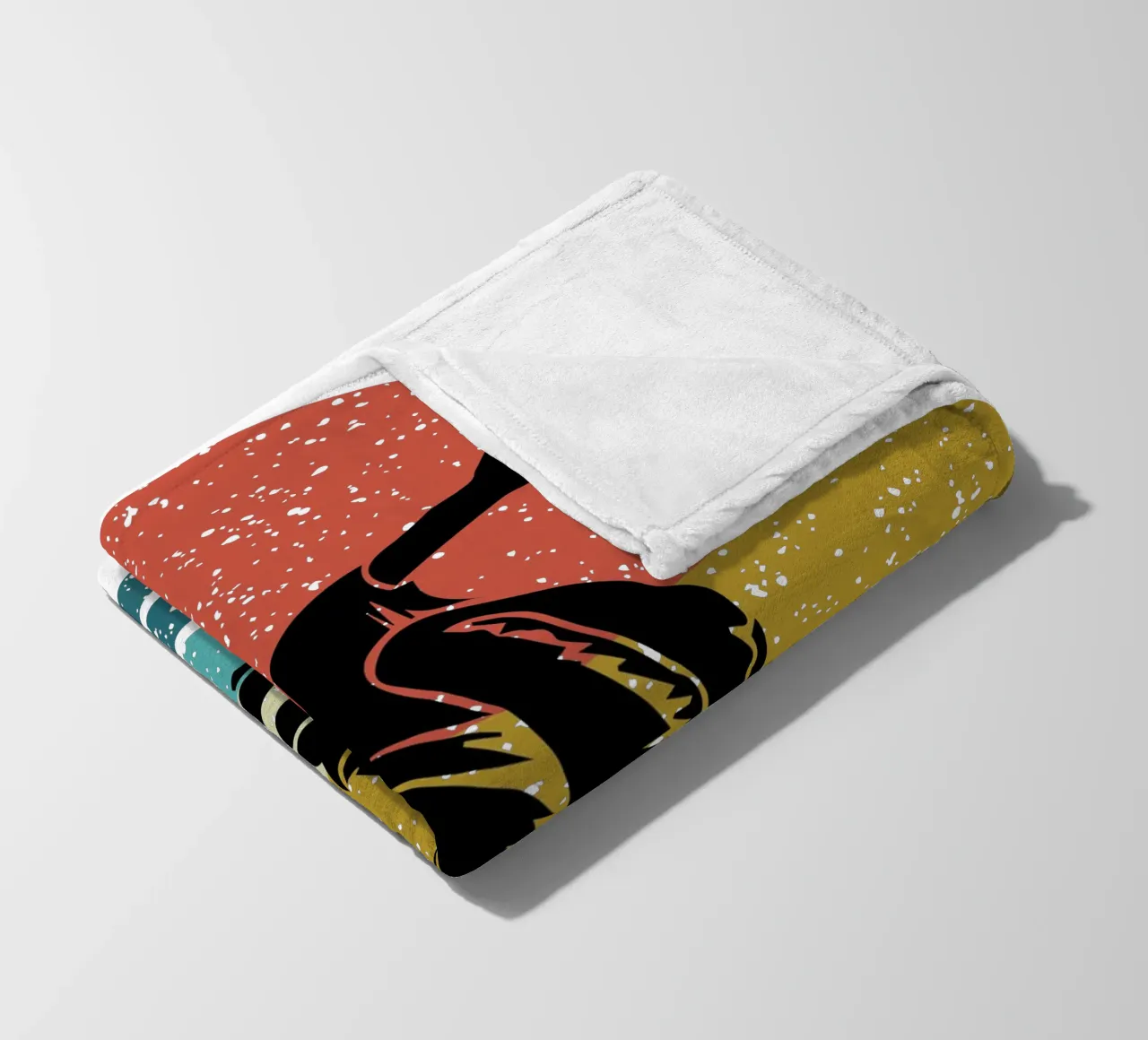 Monopatín de diseño retro Shilouette manta de franela de rivariahill