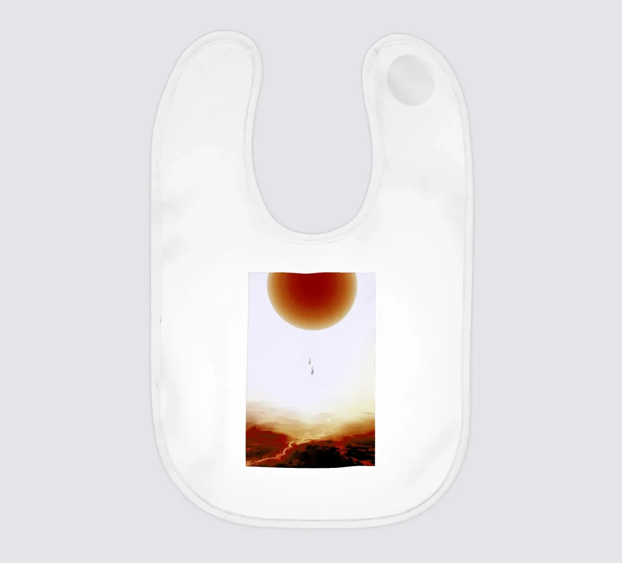 Descent of two skydivers over an alien red desert planet bavoir de Stoian Hitrov