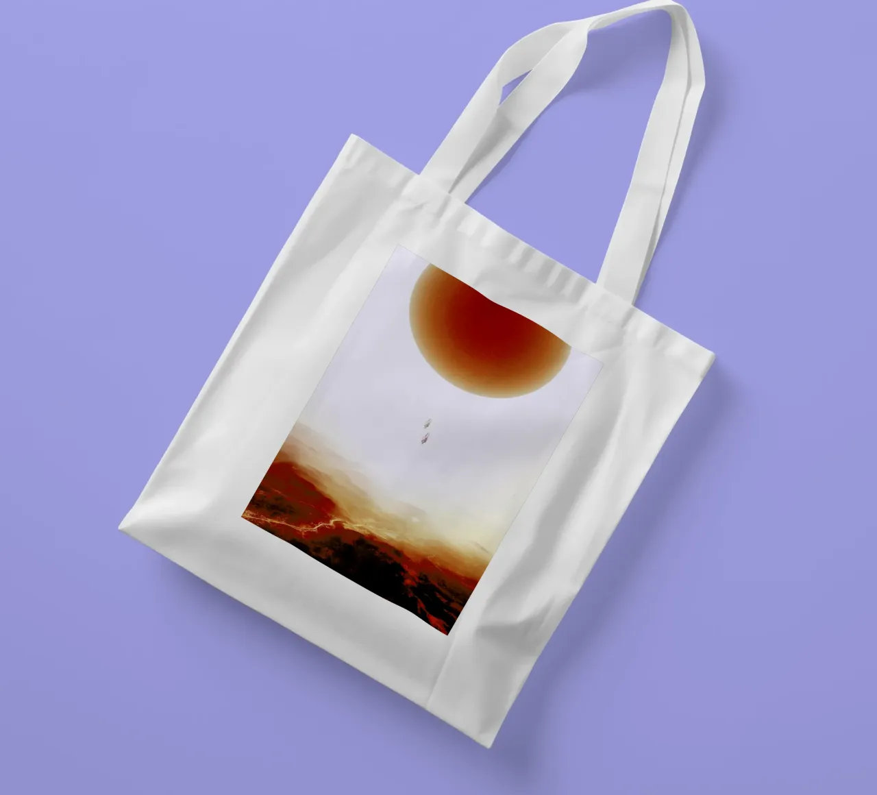 Descent of two skydivers over an alien red desert planet borsa in juta da Stoian Hitrov