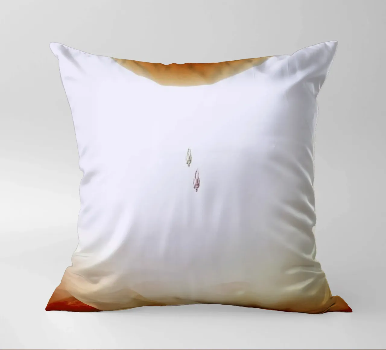 Descent of two skydivers over an alien red desert planet Kissen von Stoian Hitrov