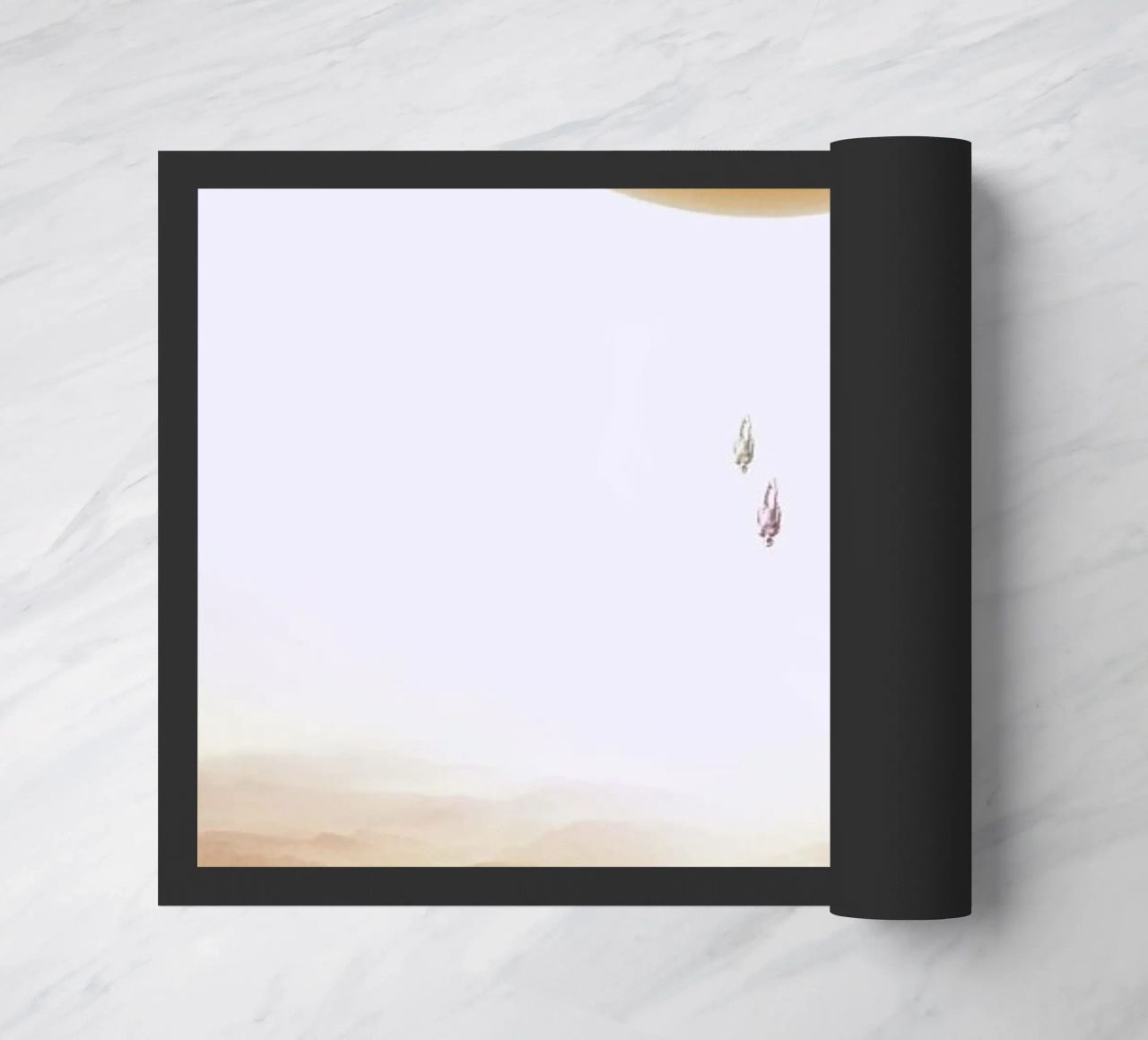 Descent of two skydivers over an alien red desert planet zerbino da Stoian Hitrov