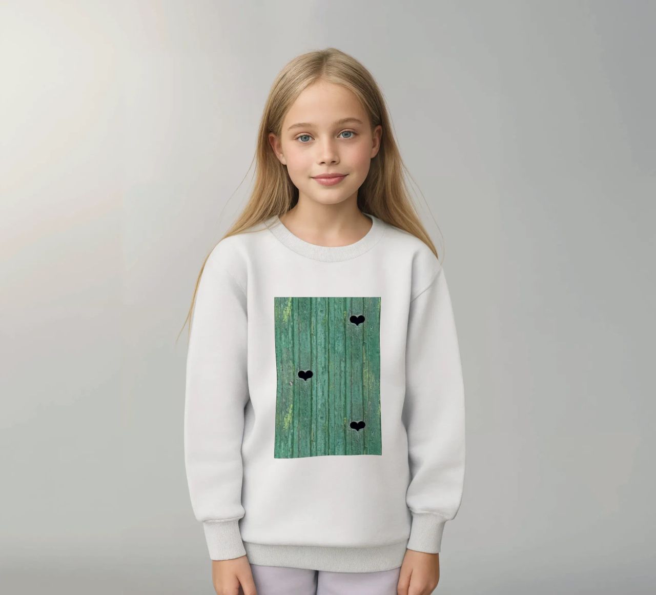 Un tocco d'amore rustico - Porta in legno con ritagli di cuore felpa bambino da Curious Collections by Marielle Leenders