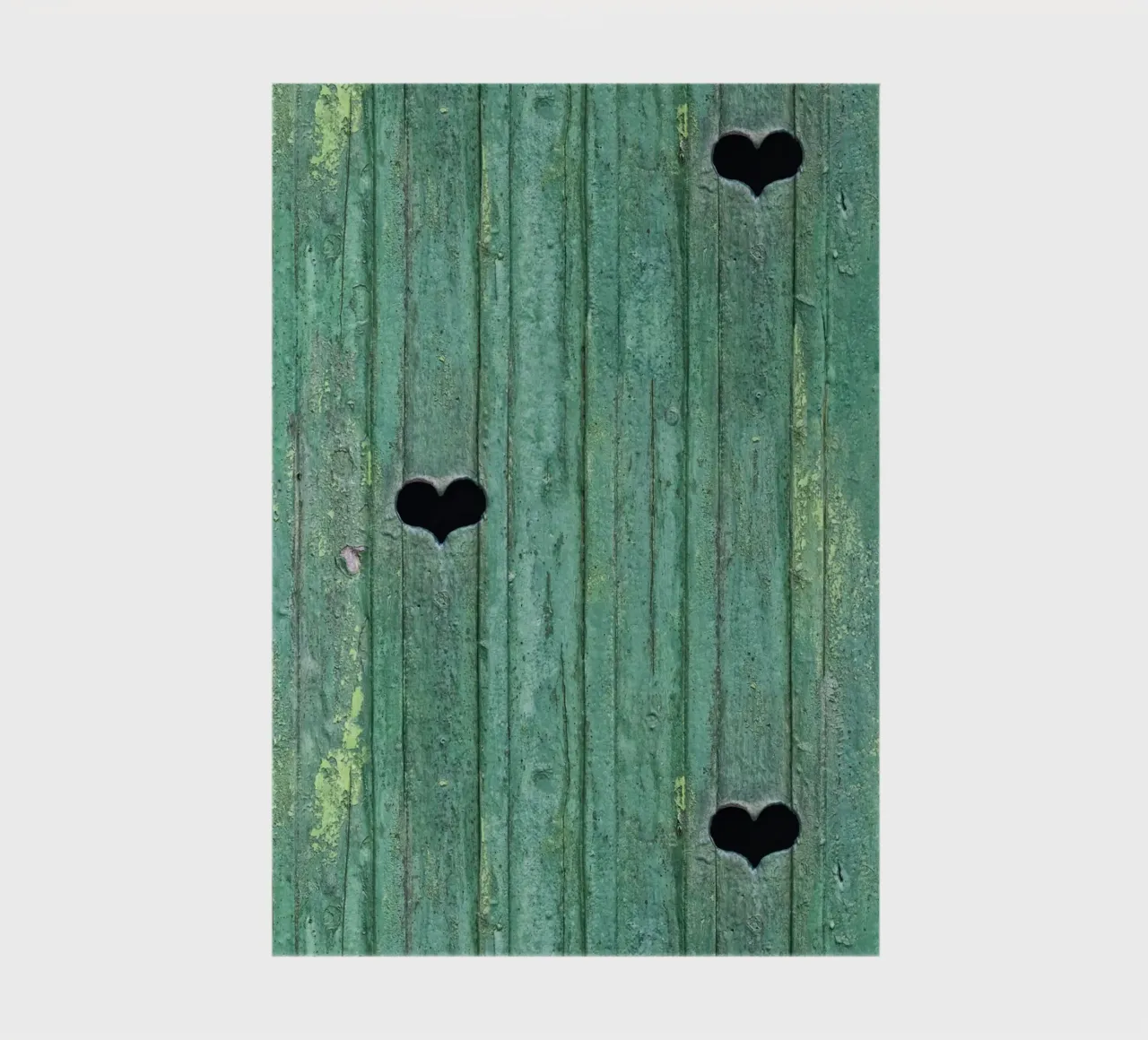 Une touche d'amour rustique - Porte en bois avec découpes en forme de cœur carnet de notes de Curious Collections by Marielle Leenders