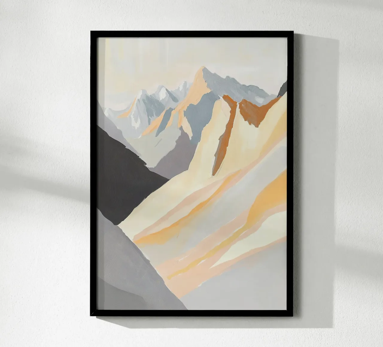 Montagne Montagna Beige Natura Vertice poster con telaio in plastica da Euphoria Theresa