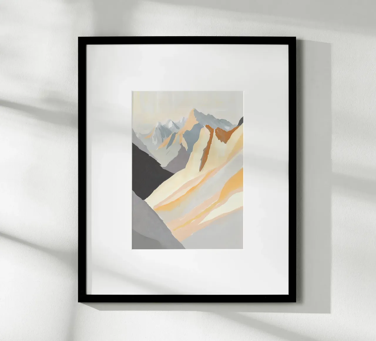 Montagne Montagna Beige Natura Vertice poster con telaio in plastica da Euphoria Theresa