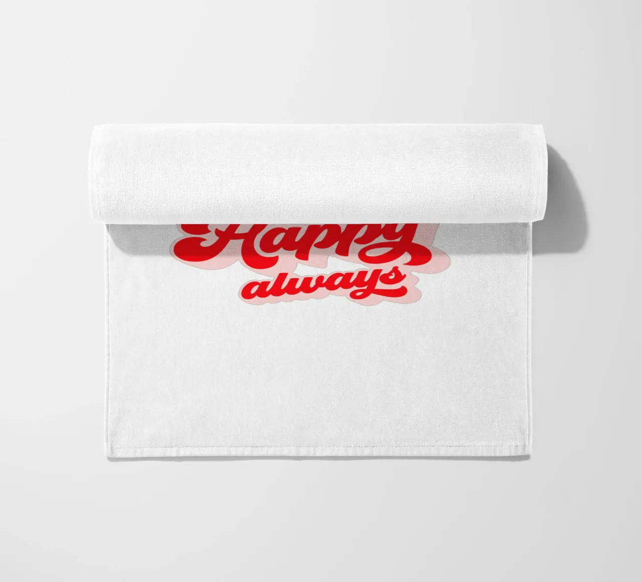 Retro Holiday Greetings 'MERRY EVERYTHING' Red on White telo mare da Dominique Vari Words