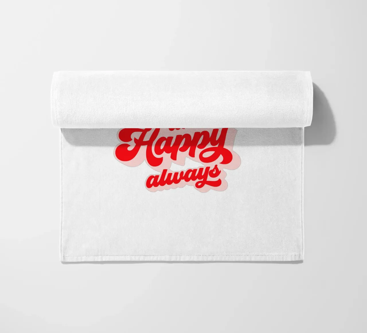 Retro Holiday Greetings 'MERRY EVERYTHING' Red on White telo mare da Dominique Vari Words