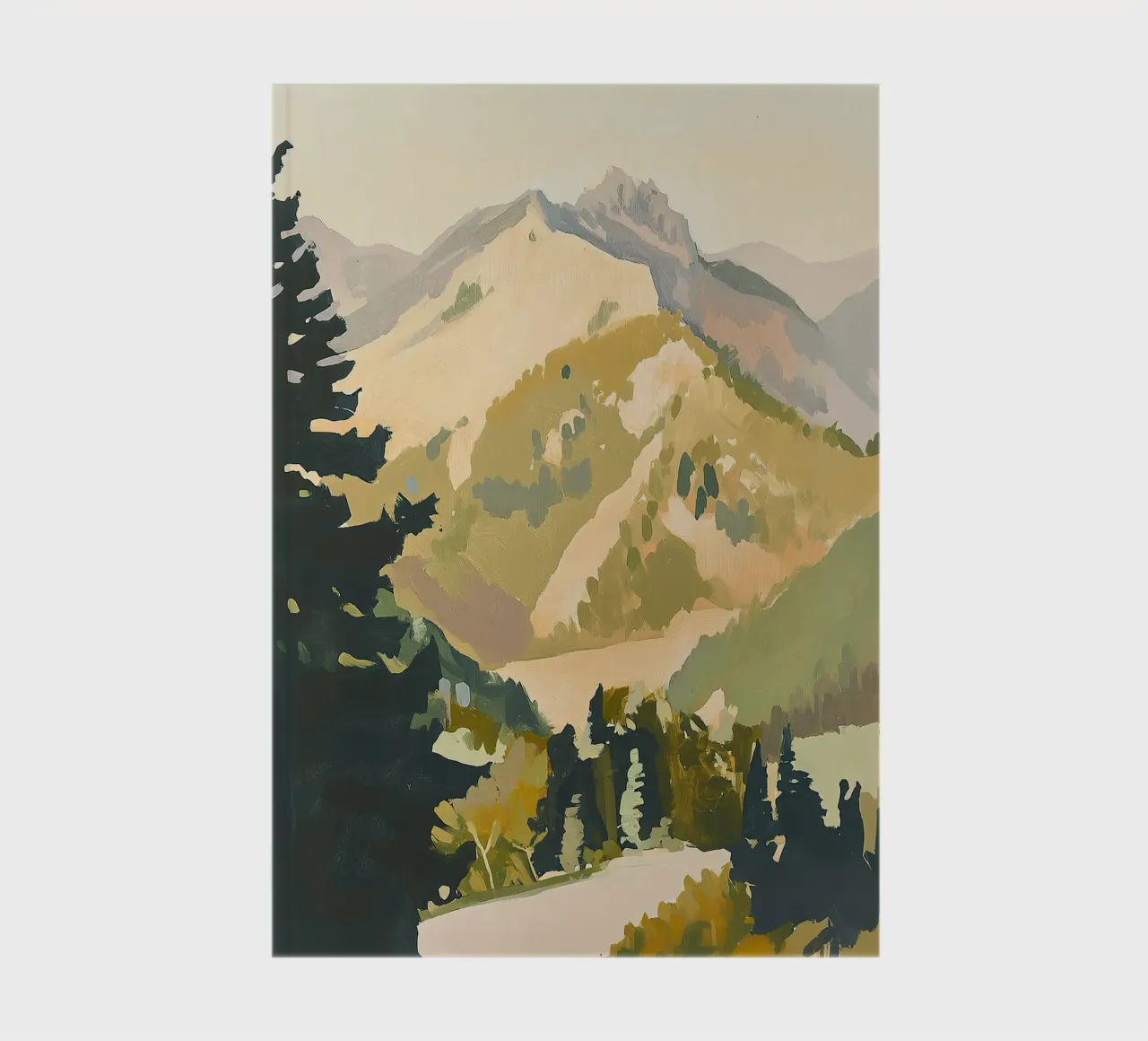 Mountains Landscape Trees Forest notebook by Euphoria Theresa