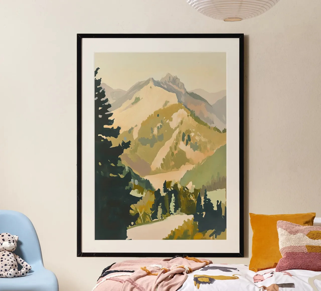 Mountains Landscape Trees Forest poster by Euphoria Theresa