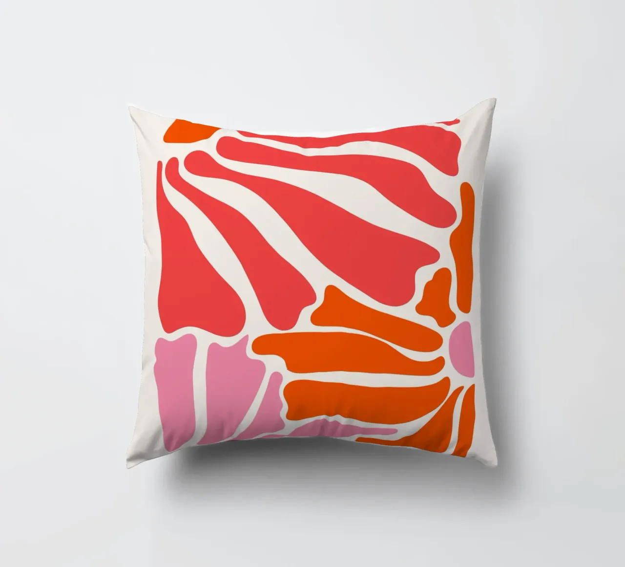 Floral Botanical Art Print, Bright Abstract Flower Botanical decorative cushion by pdigitalprints