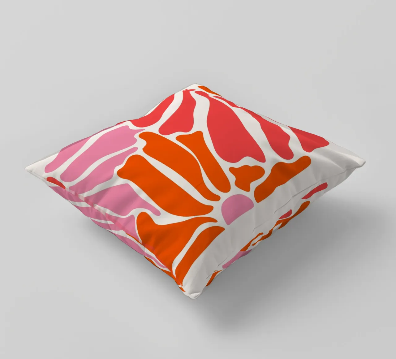 Floral Botanical Art Print, Bright Abstract Flower Botanical decorative cushion by pdigitalprints