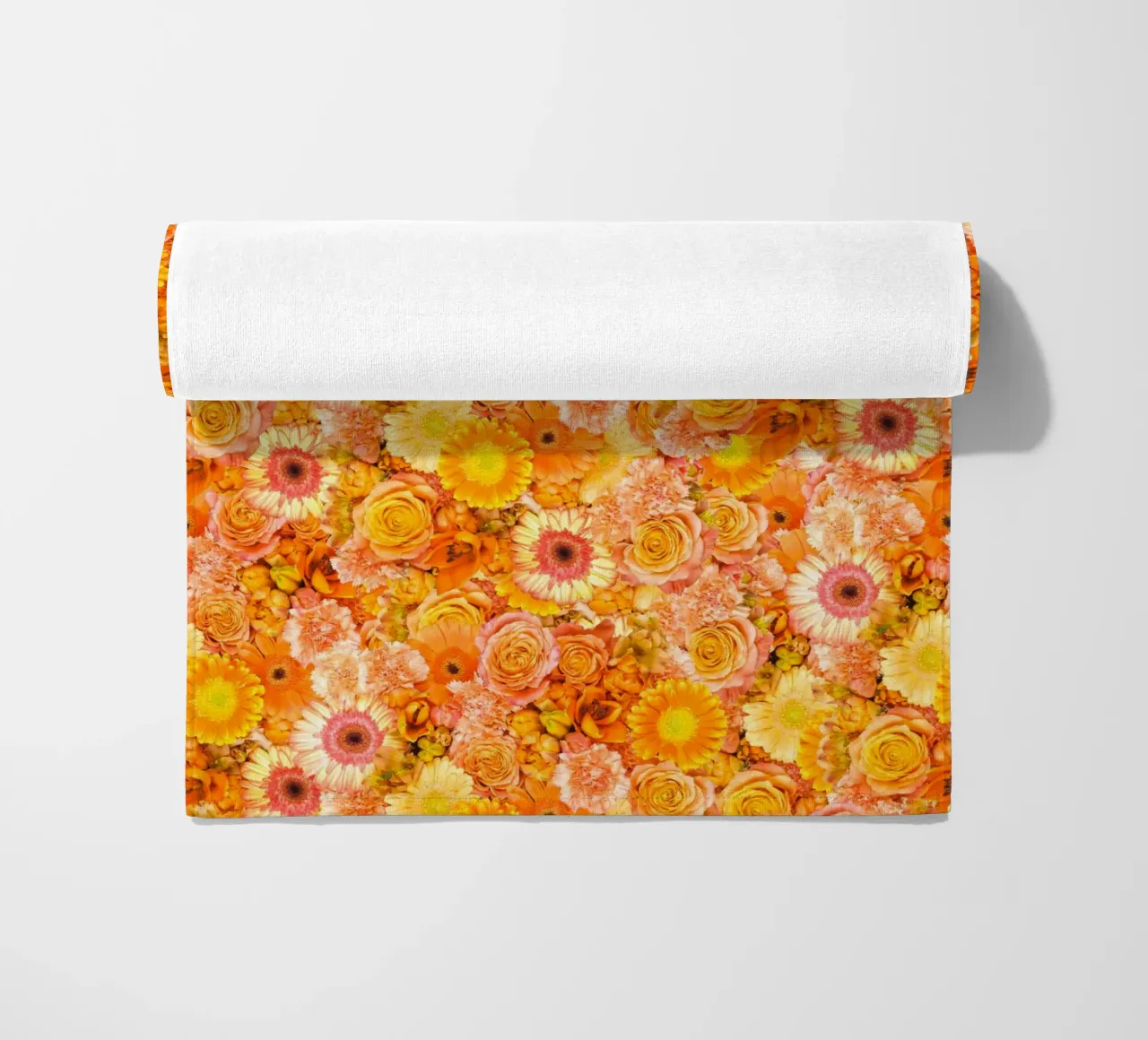 Un mare di arancione - Fiori in piena fioritura telo mare da Curious Collections by Marielle Leenders