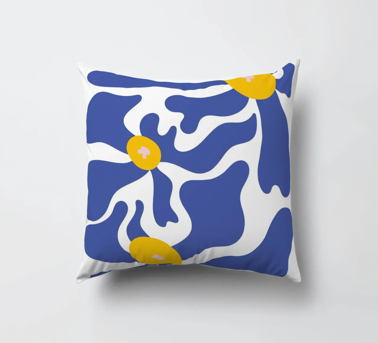 Floral Botanical Art Print, Bright Abstract Flower Botanical decorative cushion by pdigitalprints