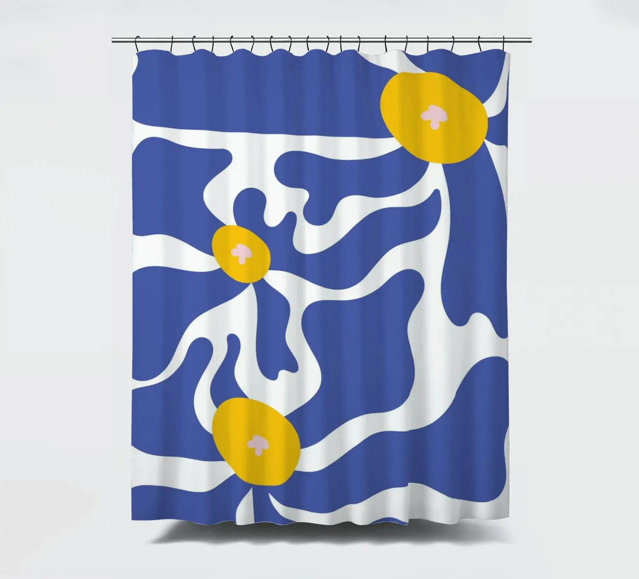 Floral Botanical Art Print, Bright Abstract Flower Botanical shower curtain by pdigitalprints
