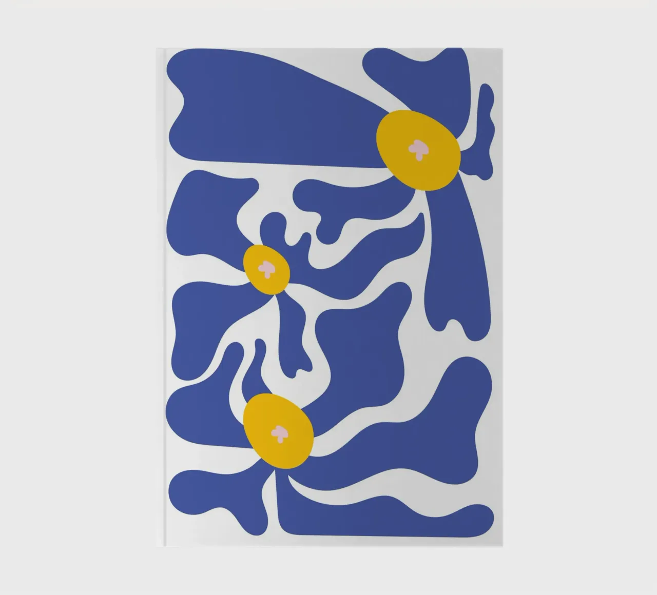 Floral Botanical Art Print, Bright Abstract Flower Botanical notebook by pdigitalprints