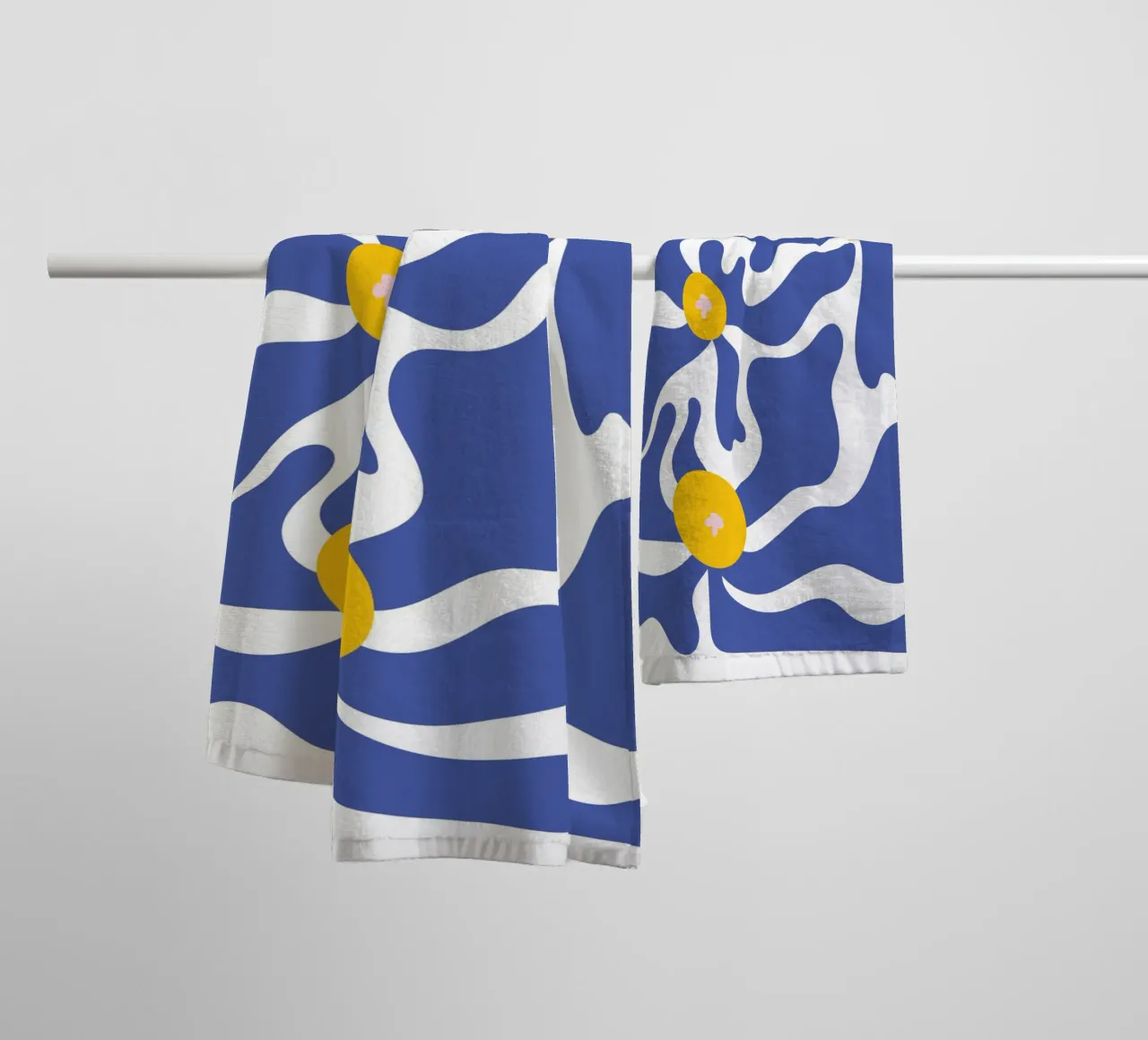 Floral Botanical Art Print, Bright Abstract Flower Botanical towel by pdigitalprints
