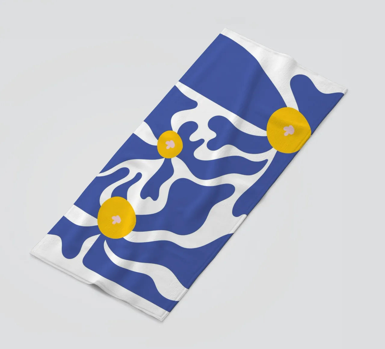 Florale Botanische Kunstdruk, Heldere Abstracte Bloem strandhanddoek van pdigitalprints