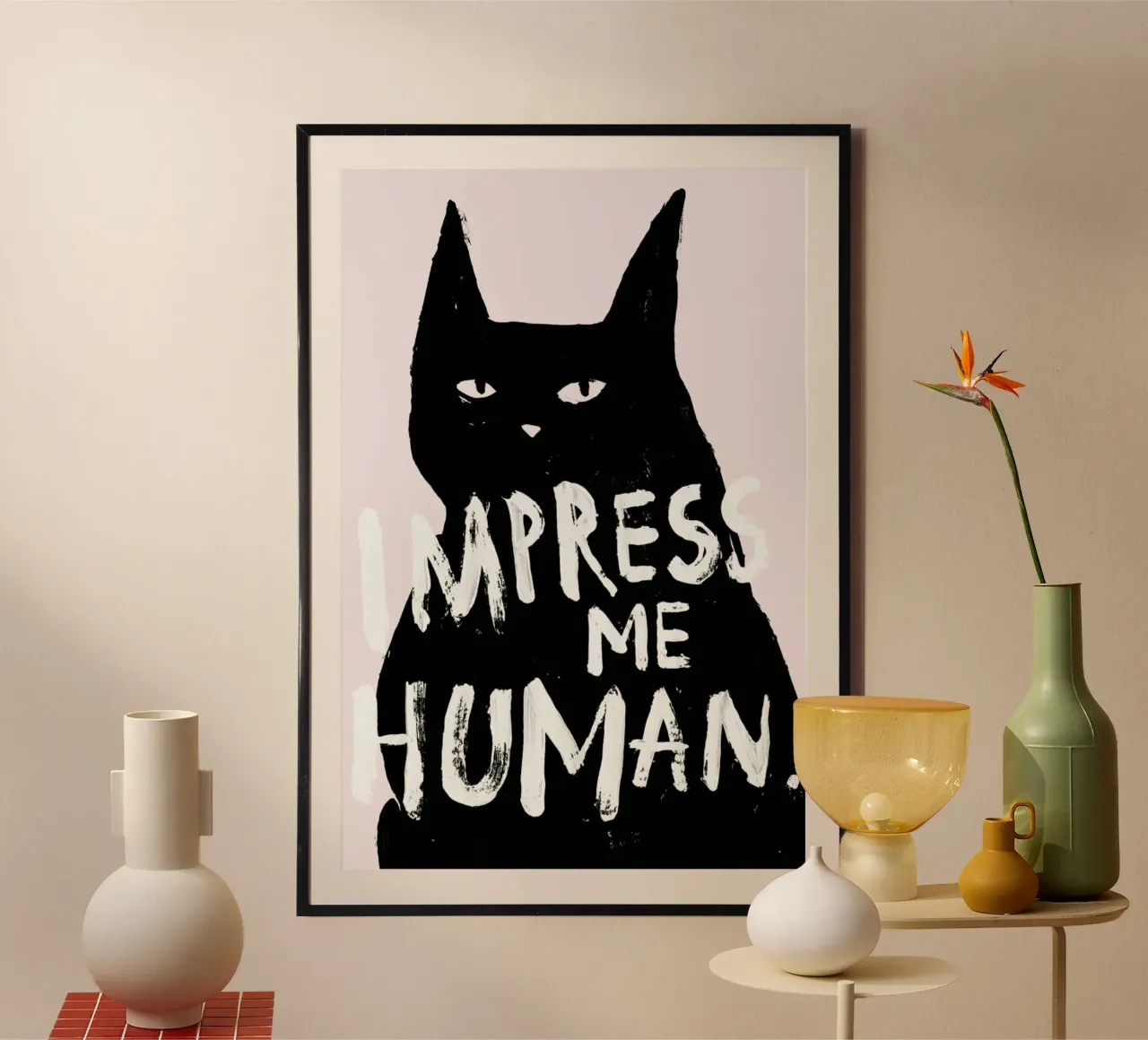 Impress Me poster con telaio in legno da typealive