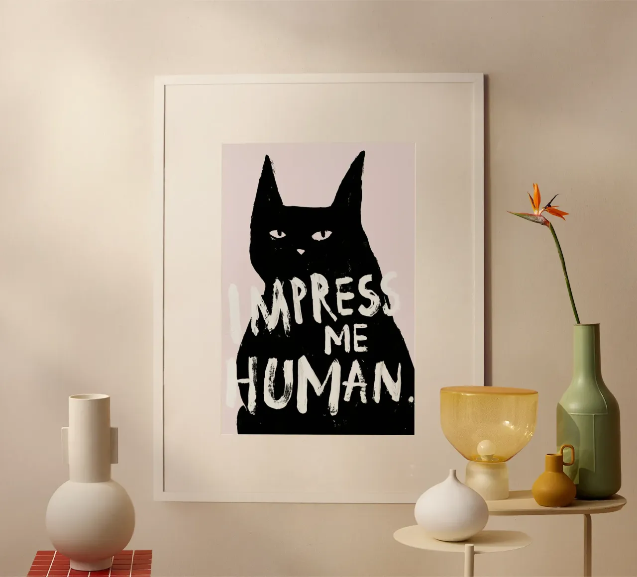 Impress Me poster con telaio in legno da typealive