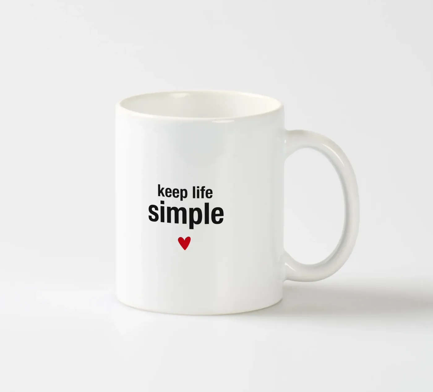keep life simple ceramic mug by Meridian Design