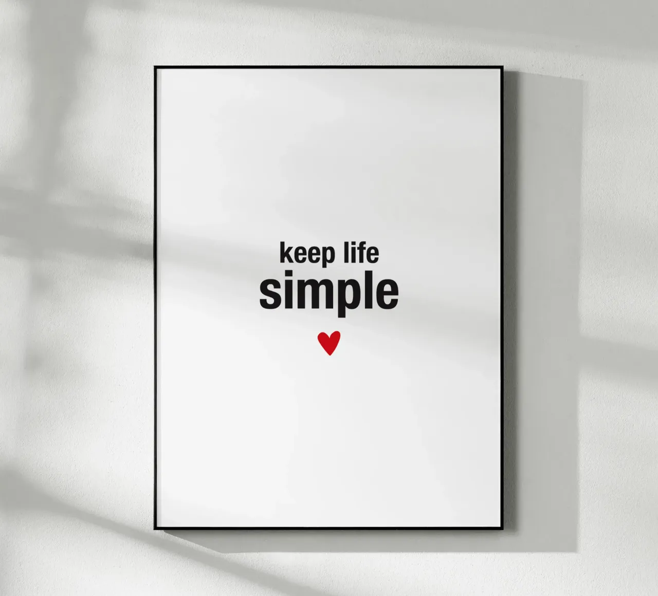 keep life simple plexiglass da Meridian Design
