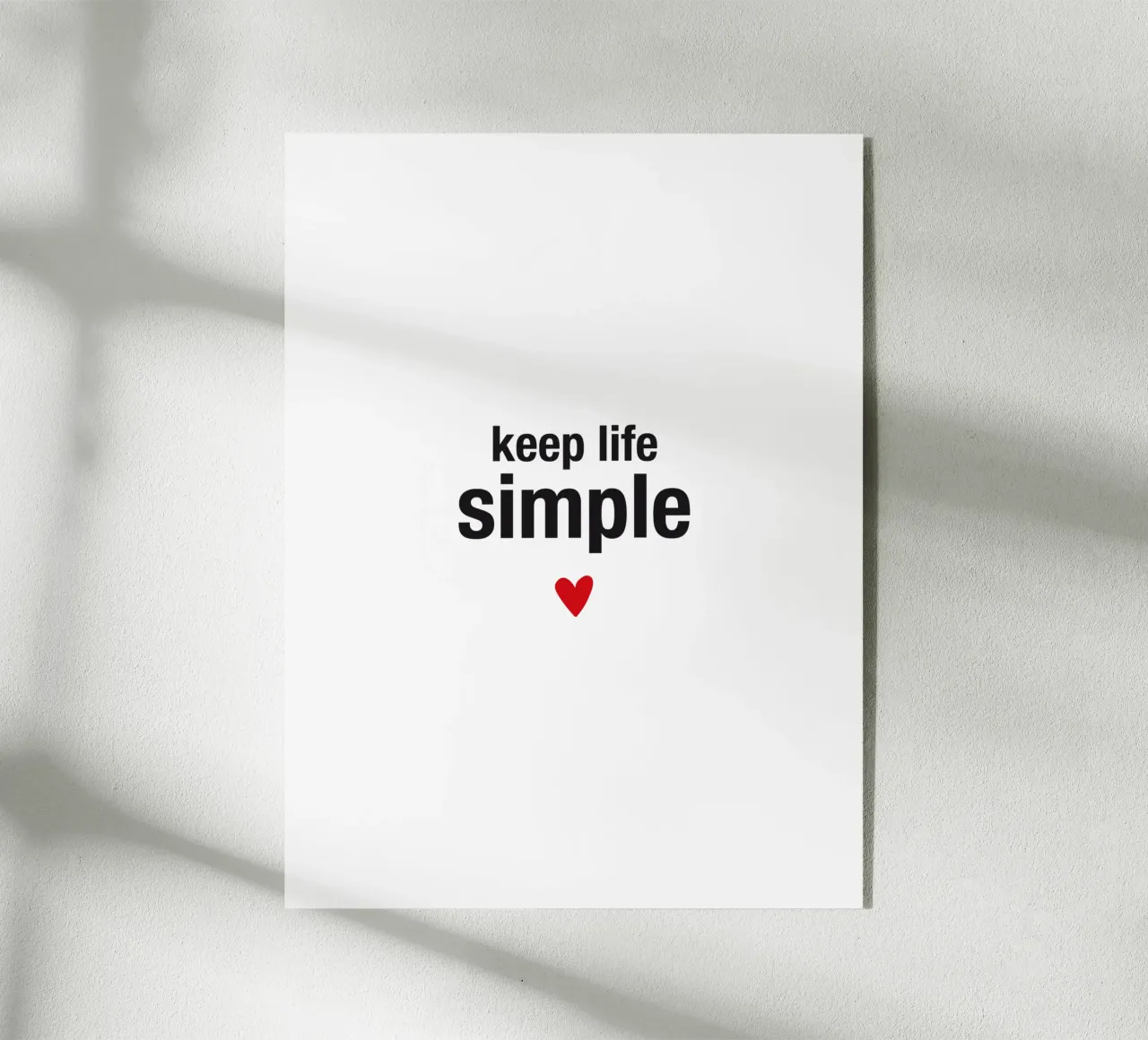 keep life simple plexiglass da Meridian Design