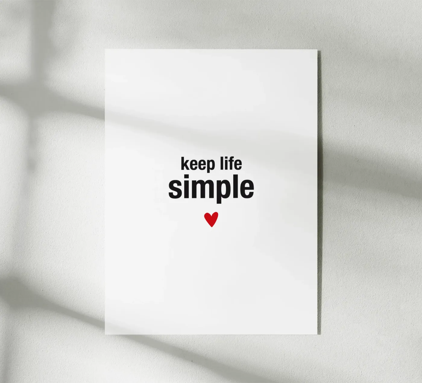 keep life simple Acryl-Glas von Meridian Design