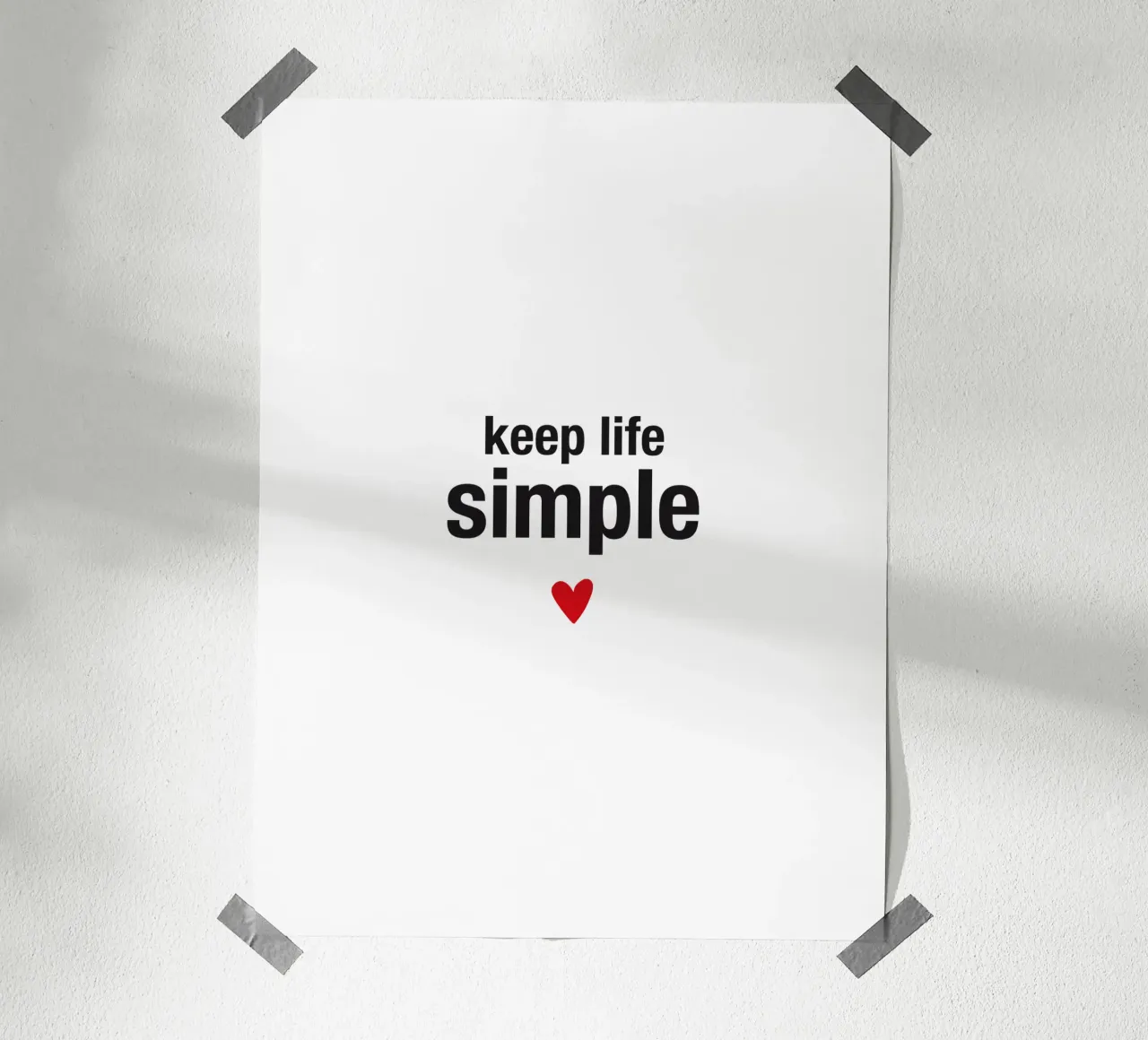 keep life simple poster da Meridian Design