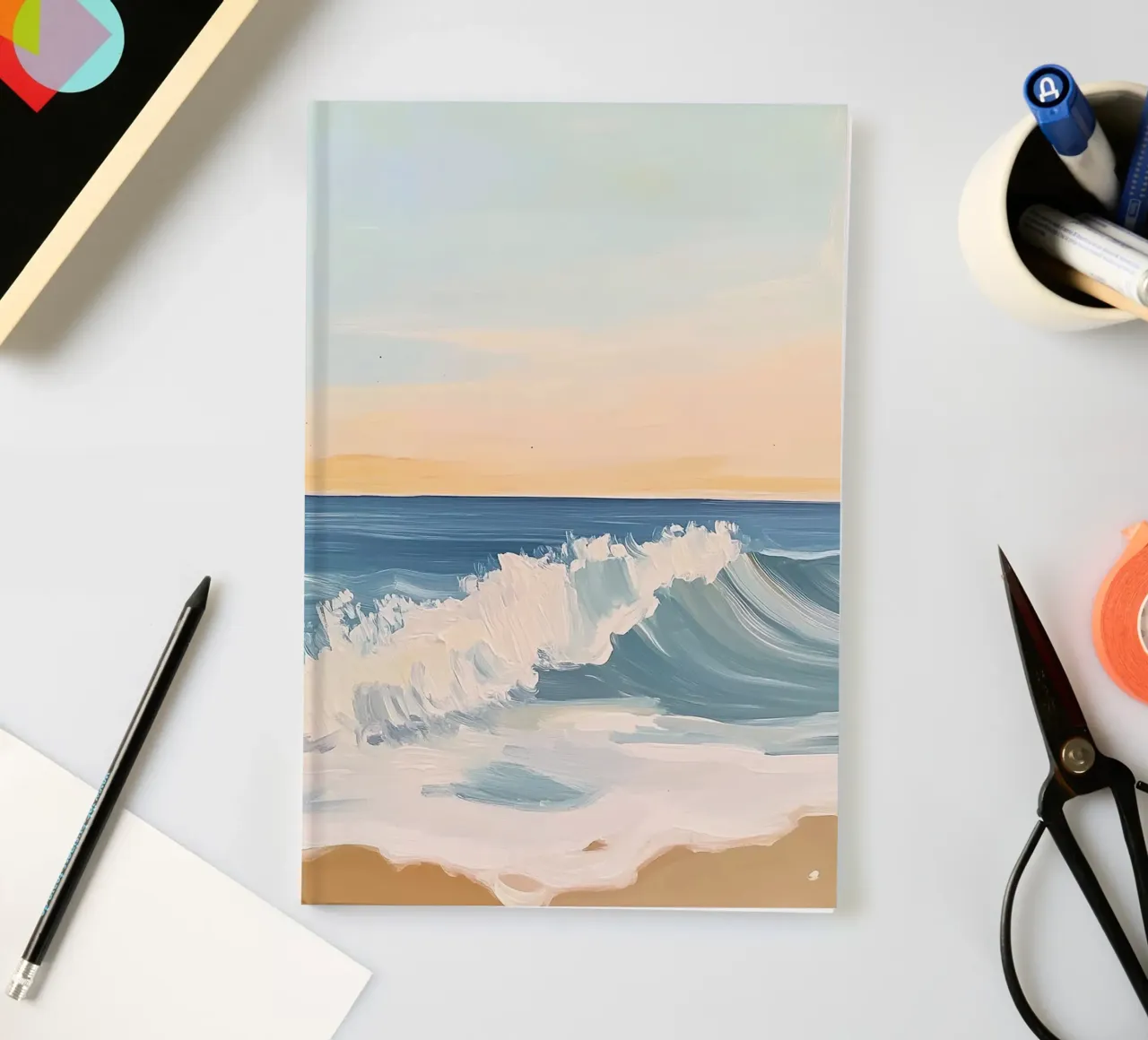 Sea Beach Nature Ocean Waves notebook by Euphoria Theresa