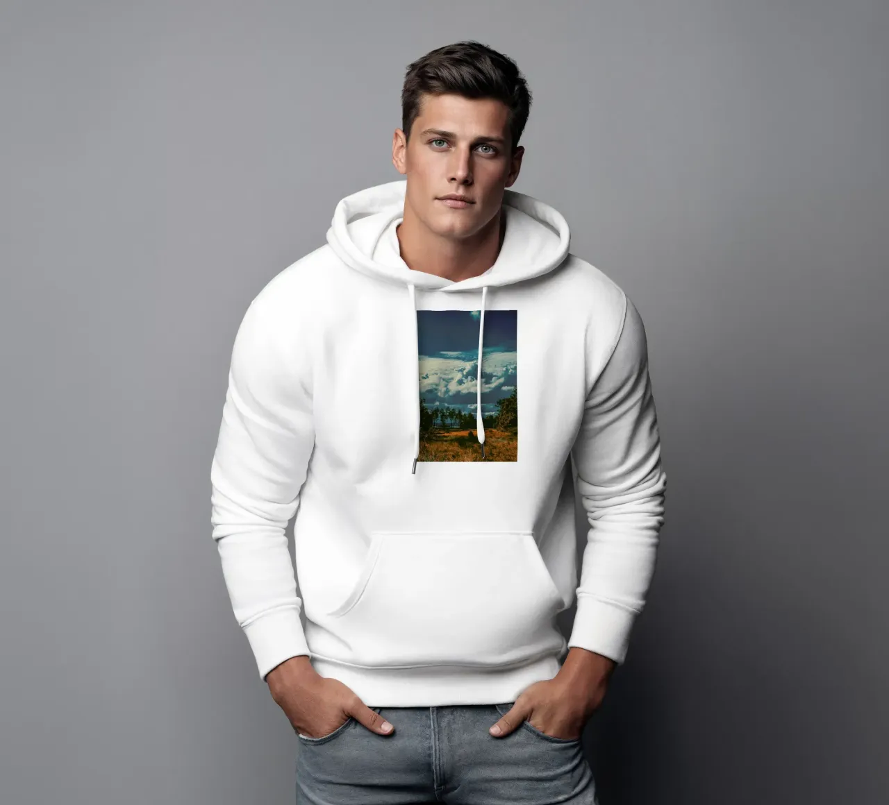 The Flat Land felpa con cappuccio da Pale Grain