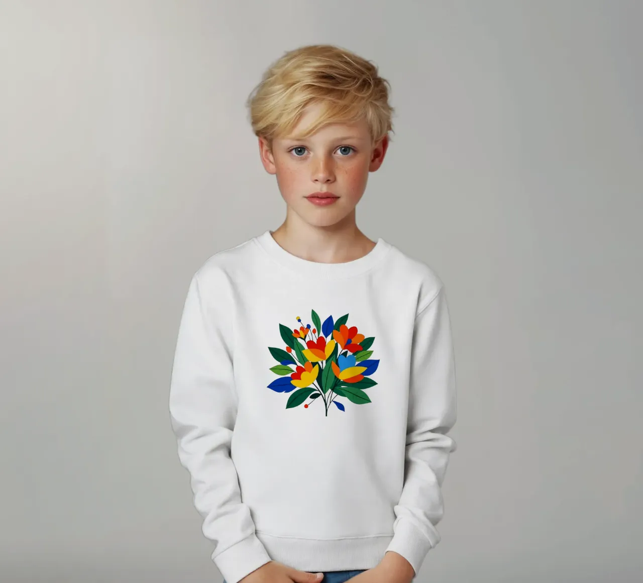 Abstract Botanical Art kids sweatshirt by Organic Aesthetics