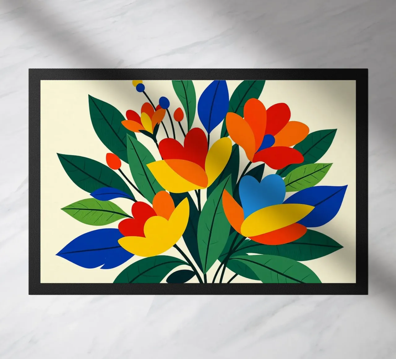 Abstract Botanical Art doormat by Organic Aesthetics