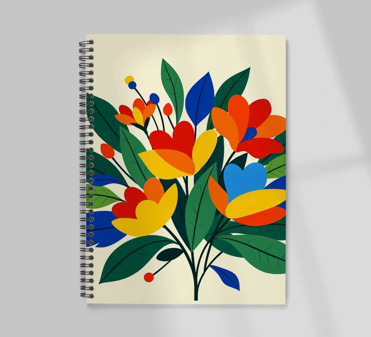 Abstract Botanical Art spiral notebook by Organic Aesthetics