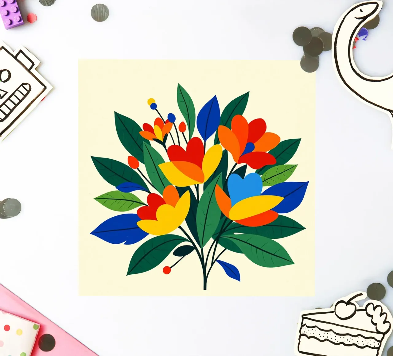 Abstract Botanical Art sticker by Organic Aesthetics