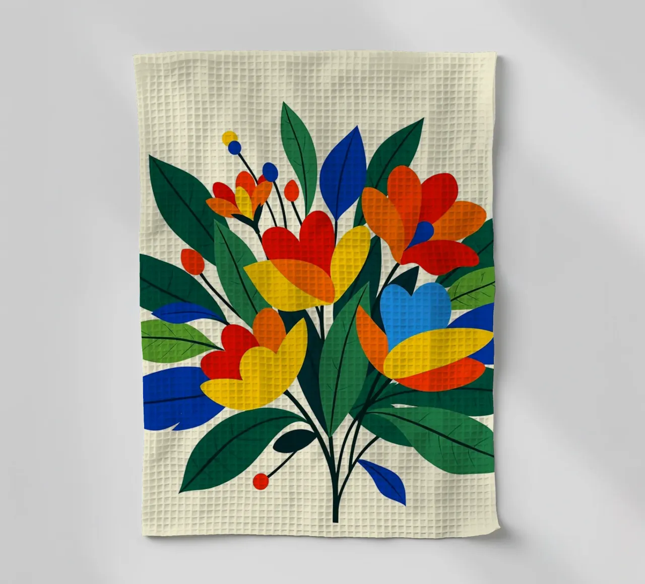 Abstract Botanical Art tea towel by Organic Aesthetics