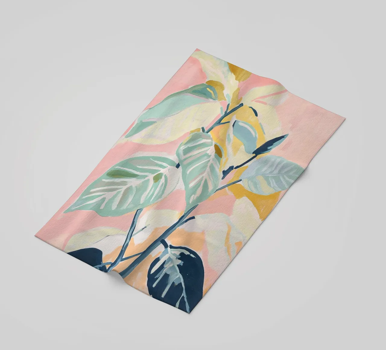 Foglie Piante Fogliame botanico Colori pastello telo mare da Euphoria Theresa