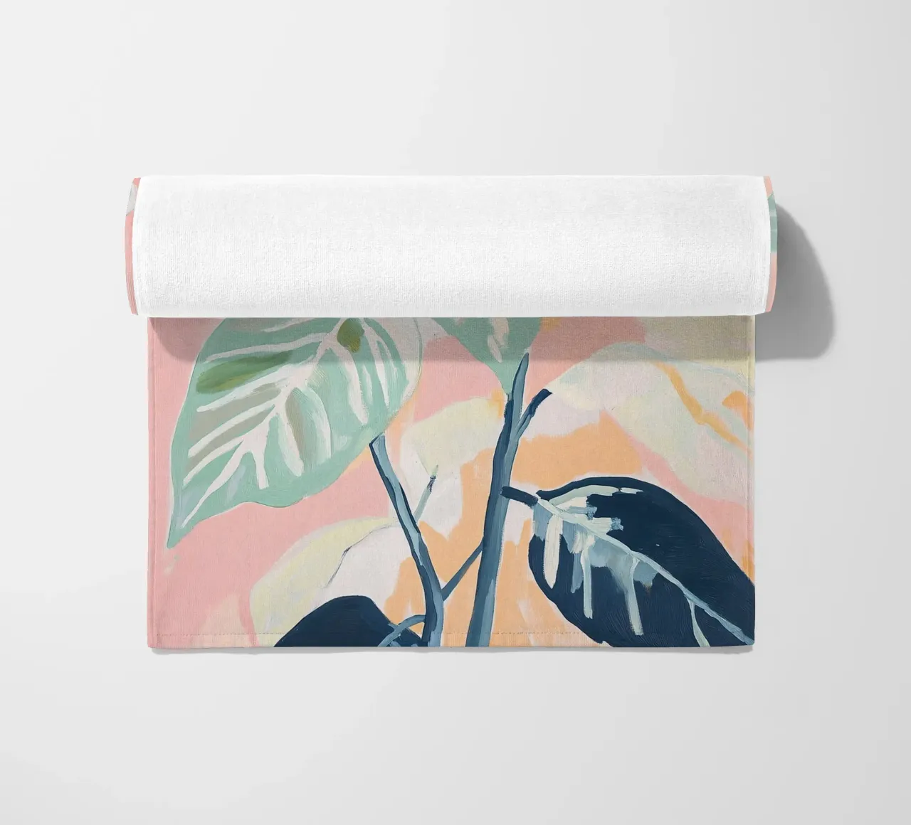 Foglie Piante Fogliame botanico Colori pastello telo mare da Euphoria Theresa