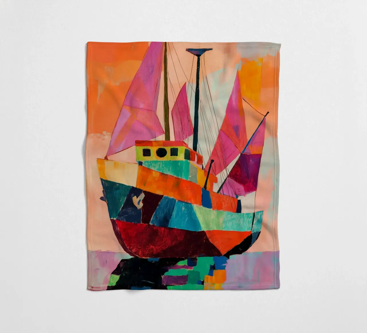 Pink Sails Fleecedecke von treechild