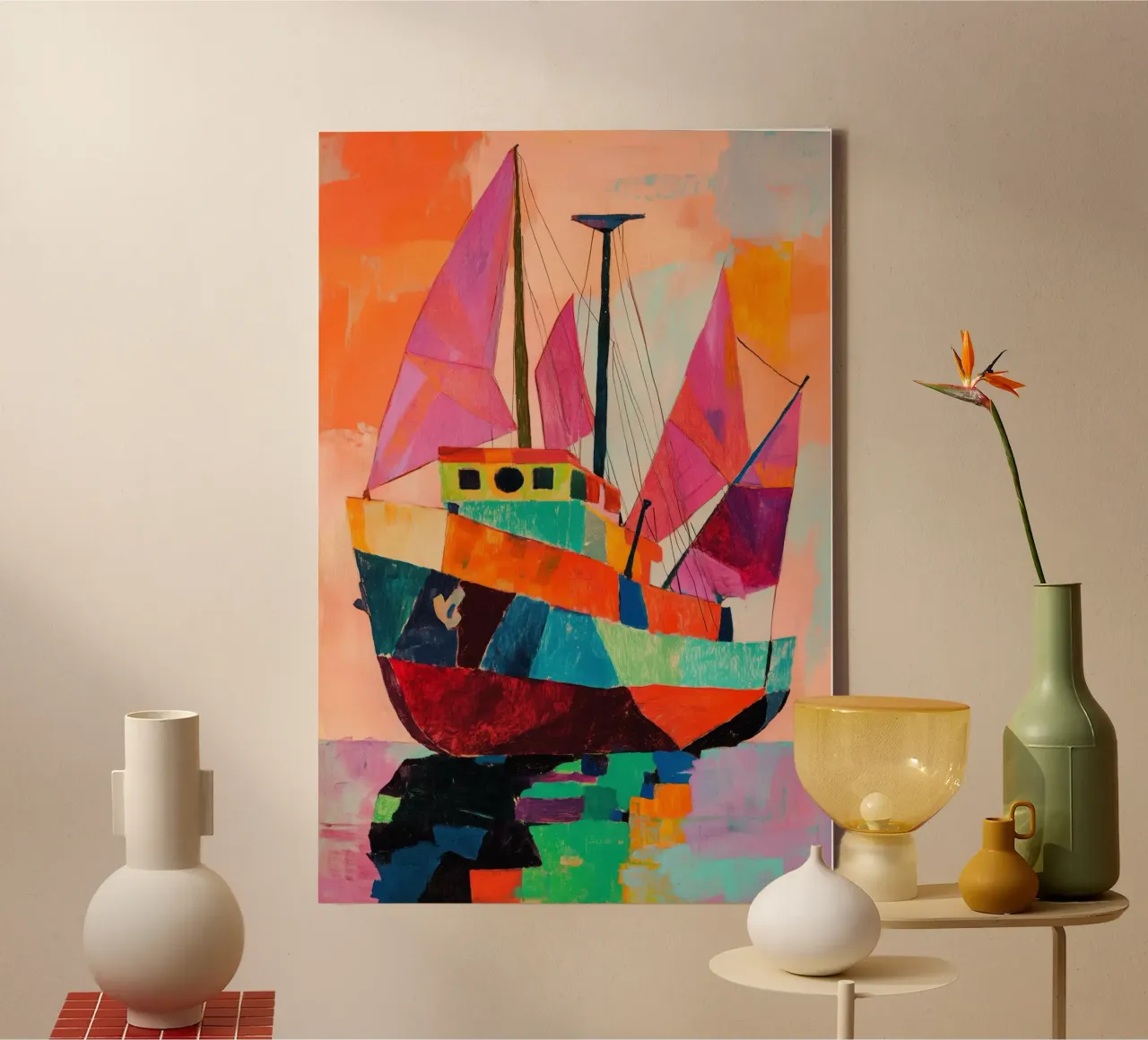 Pink Sails tela da treechild