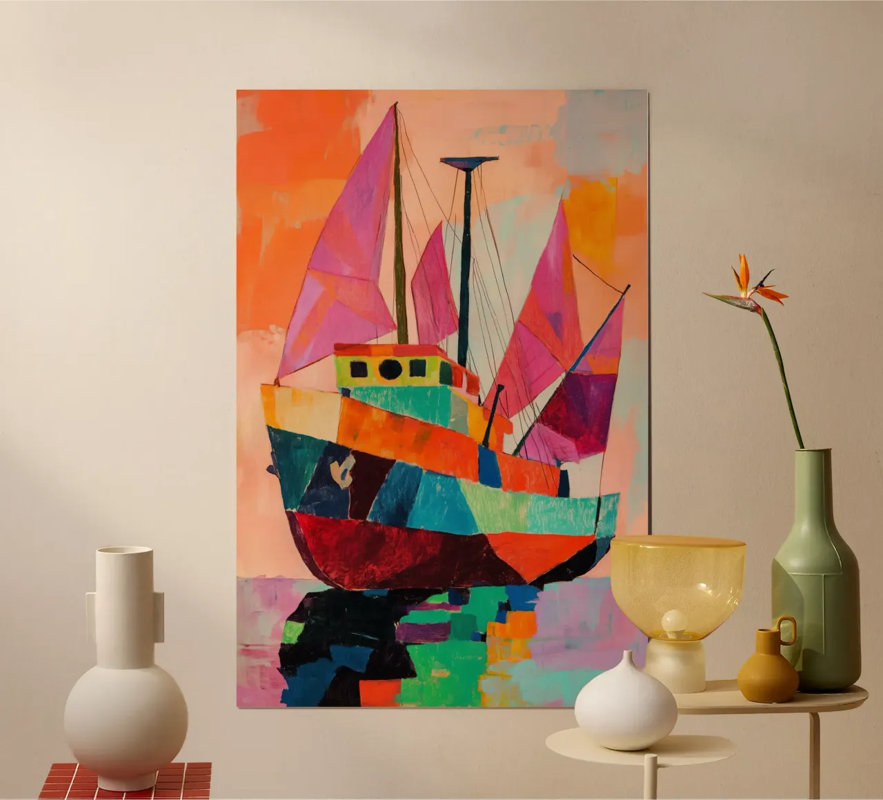 Pink Sails carta hahnemühle da treechild