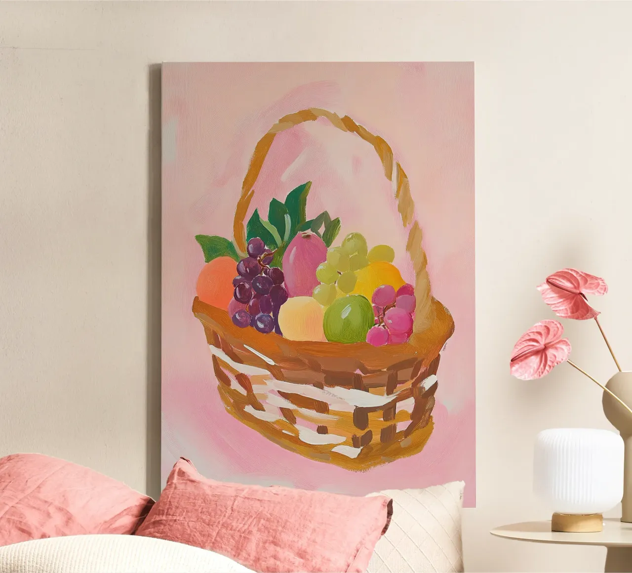 Cesto di frutta Cucina di frutta Preppy tela con Cornice a cassetta da Euphoria Theresa