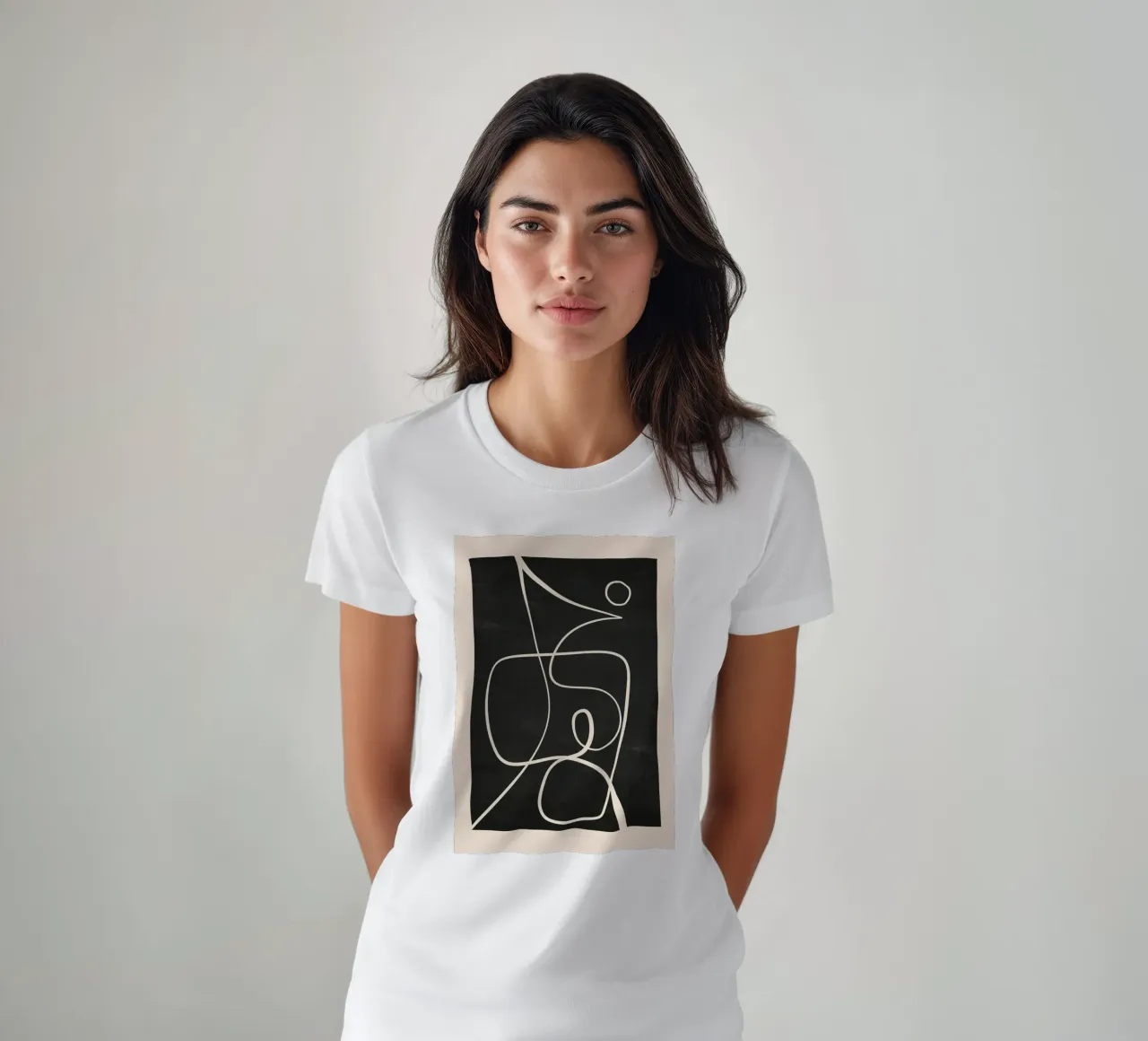 Line art astratta 49 t-shirt da ThingDesign
