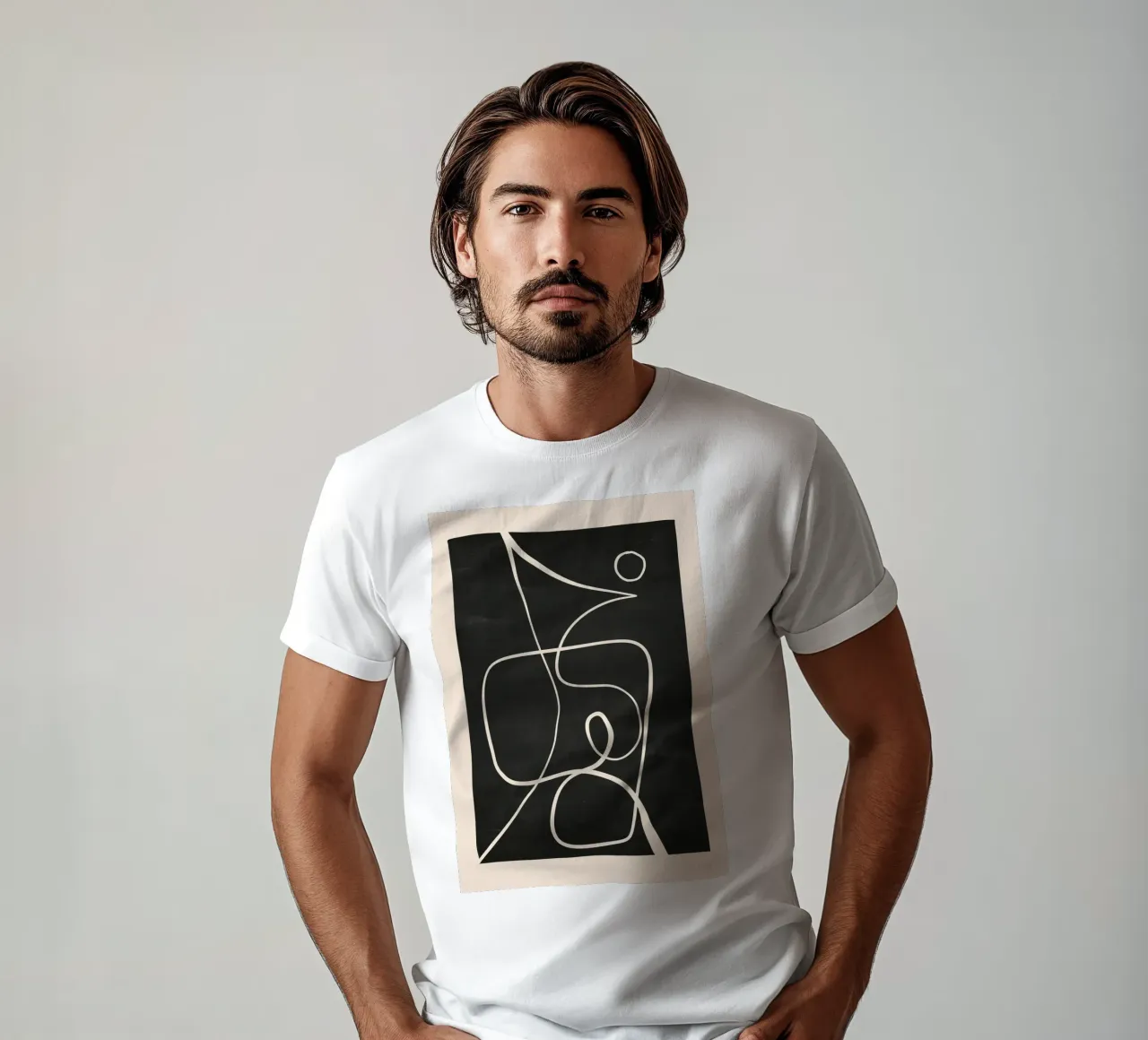 Line art astratta 49 t-shirt da ThingDesign