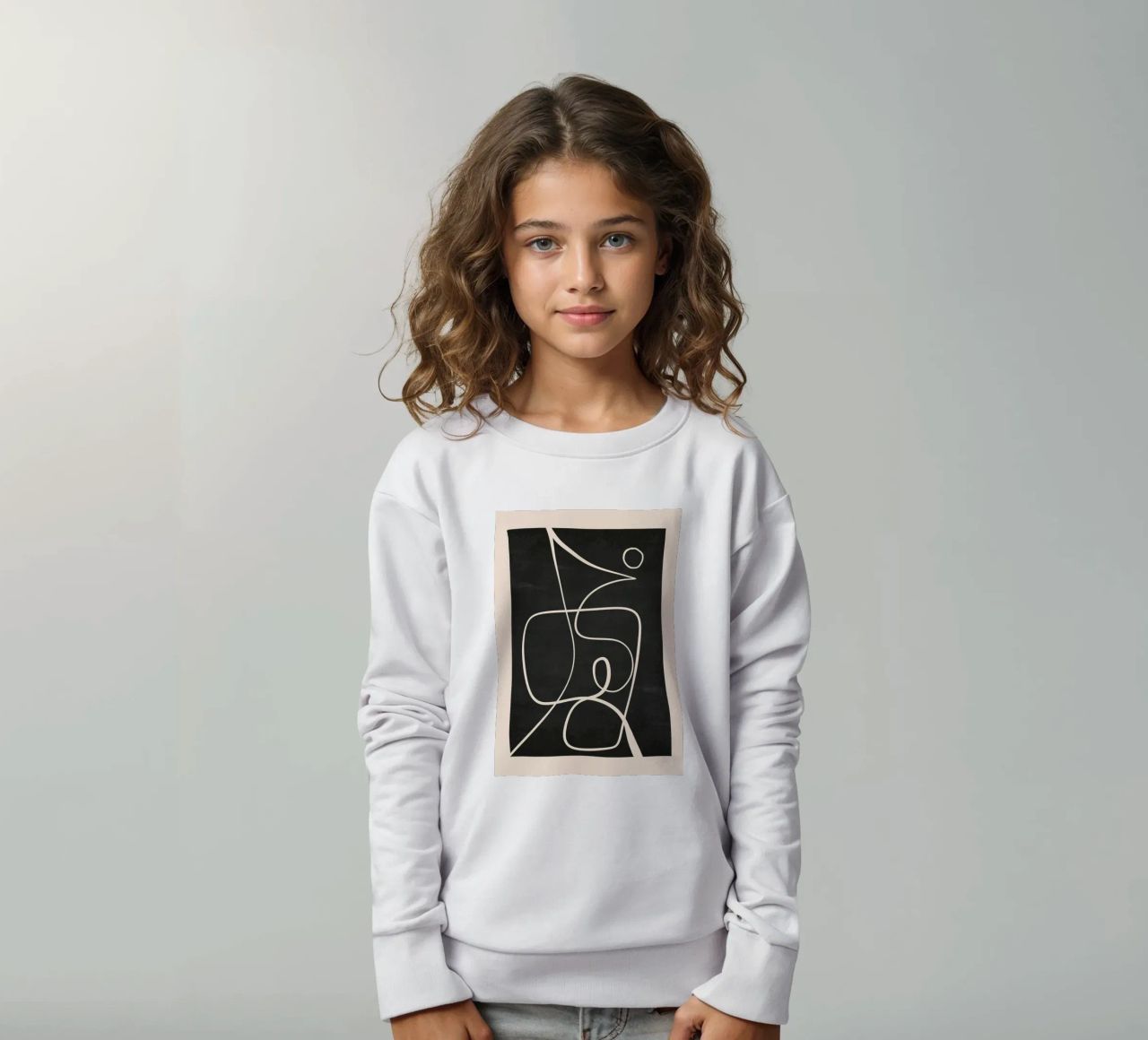 Line art astratta 49 felpa bambino da ThingDesign