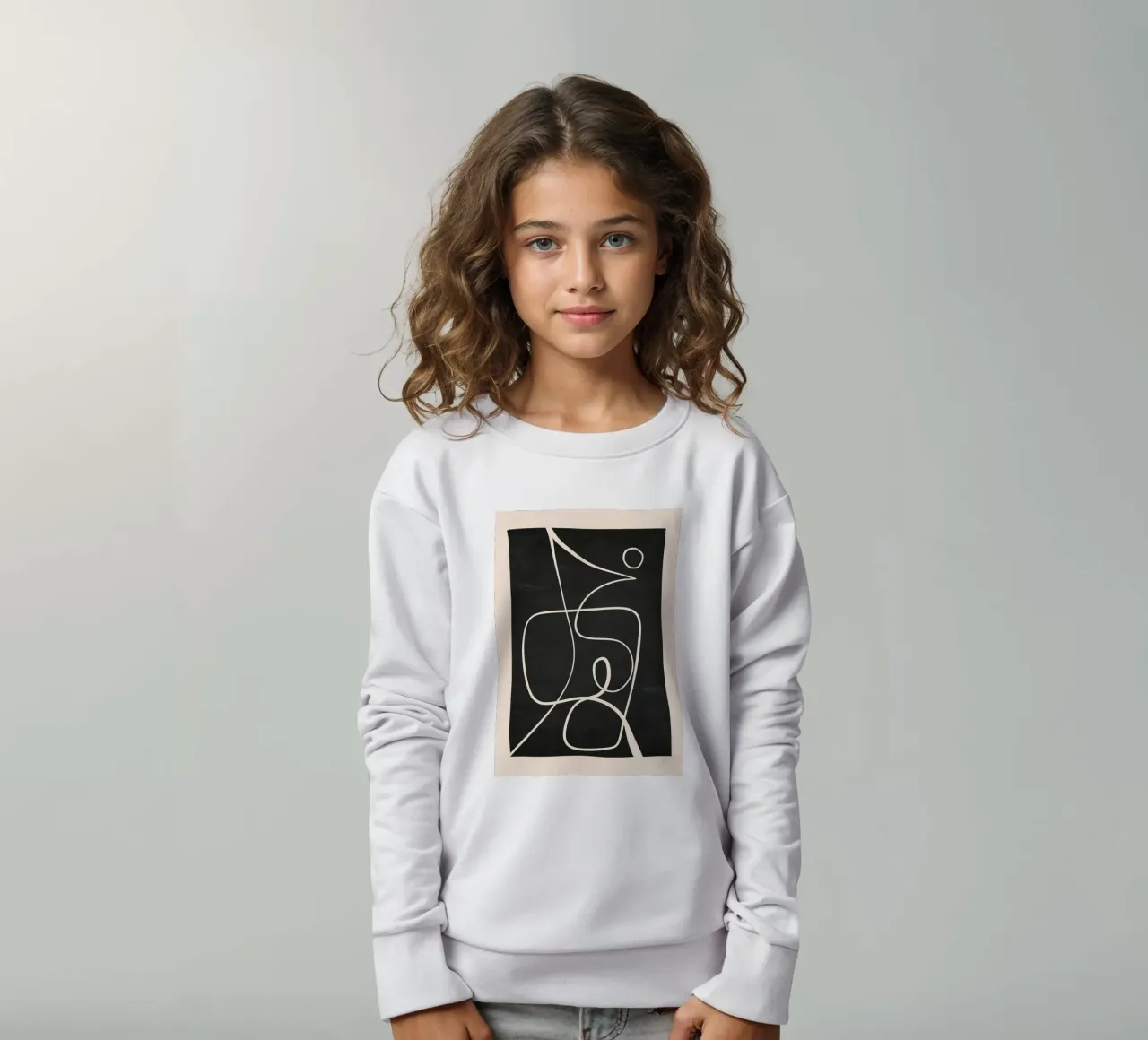 Line art astratta 49 felpa bambino da ThingDesign