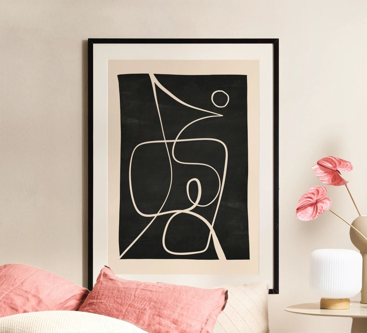 Abstrakte Linienkunst 49 Poster von ThingDesign