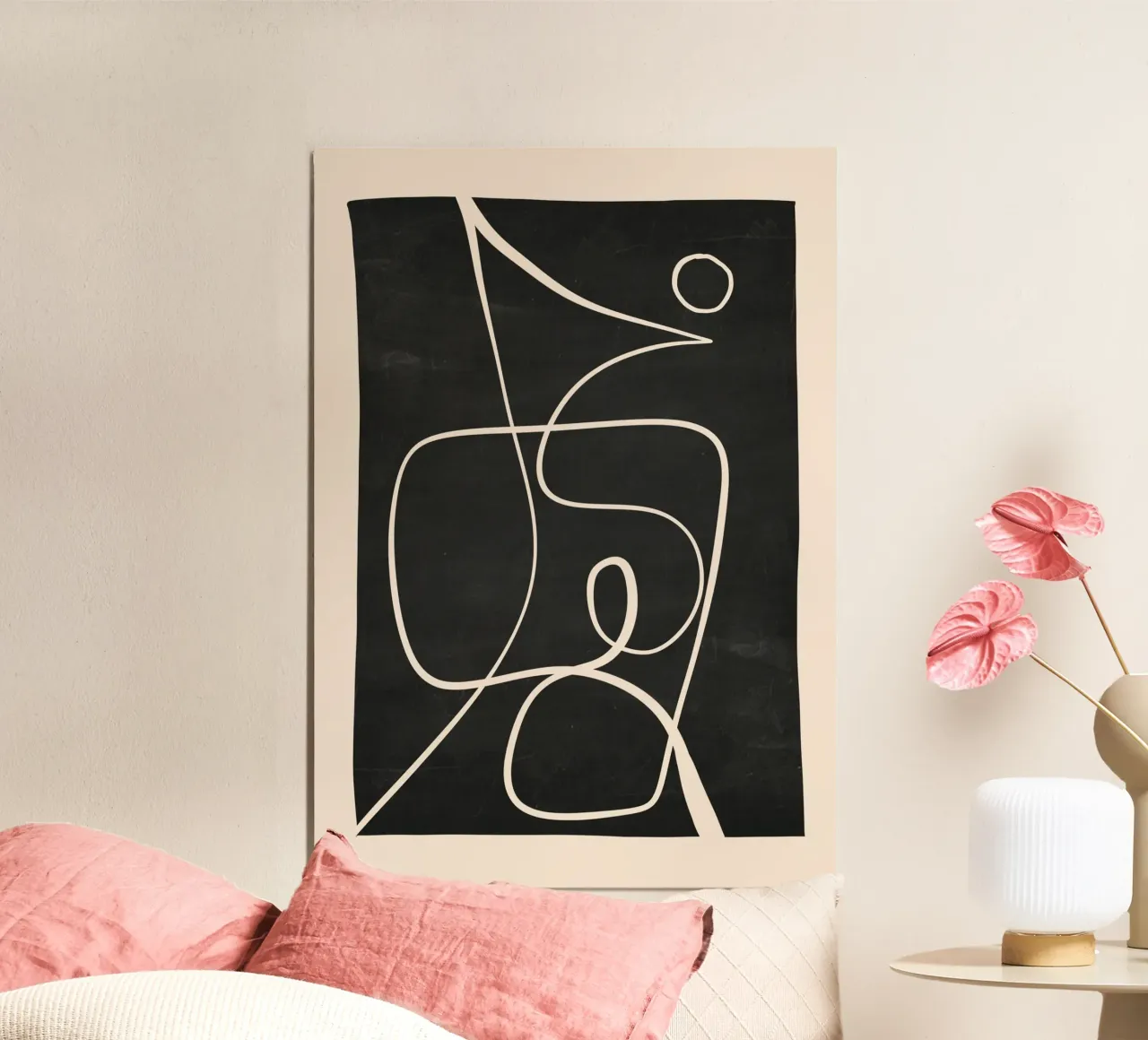Dessin abstrait au trait 49 poster de ThingDesign