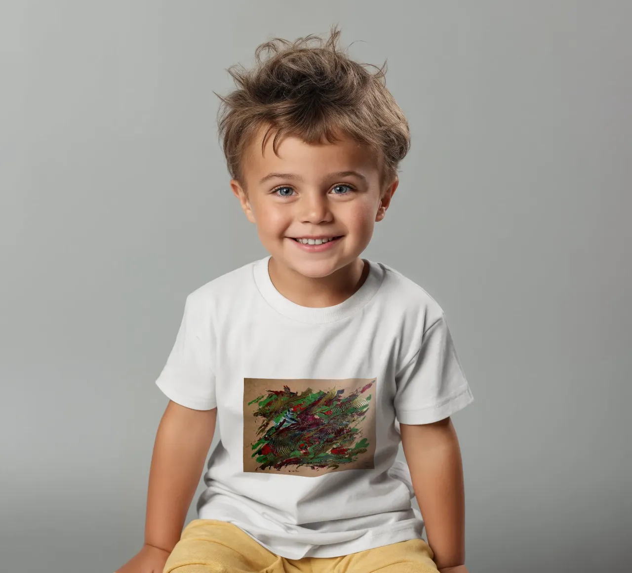 NATURAL STYLE 4 kinder t-shirt van Thierry Vobmann Abstract painting