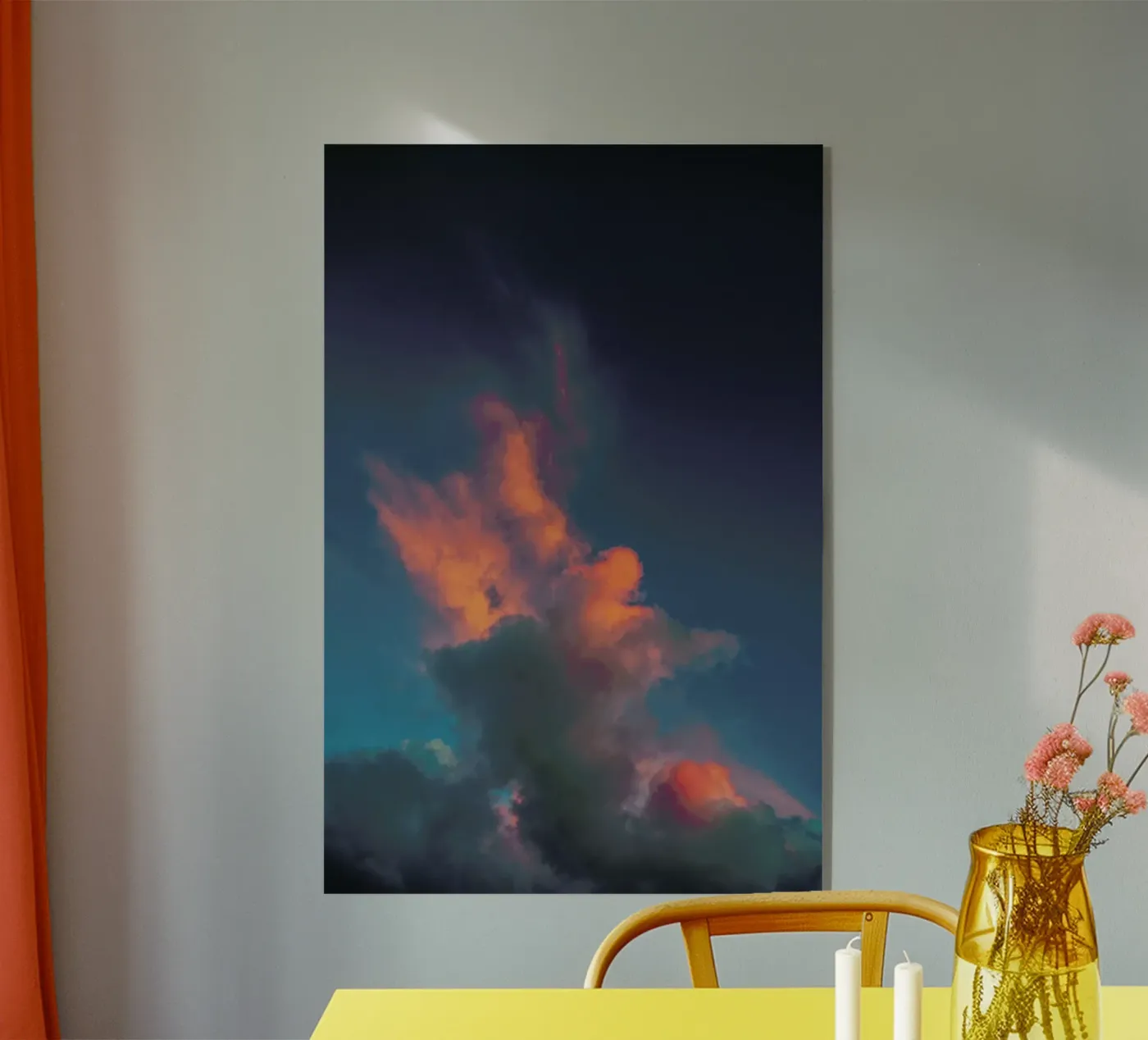 The Fire acryl van Pale Grain